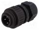 Connector  circular, plug, male, IP67, PIN  4(3+1), 3+PE, 16A, 400V