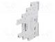 Socket, PIN  5, 6A, 250VAC, for DIN rail mounting, screw terminals