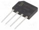 Bridge rectifier  single-phase, Urmax  1kV, If  3A, Ifsm  65A, flat