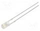 OSM5DK3HE1B-5V - LED, white warm, 3mm, 1120÷1560mcd, 140, Front  flat, 5VDC