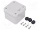 Enclosure  multipurpose, X  74mm, Y  74mm, Z  54mm, polycarbonate
