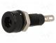 Connector  4mm banana, socket, 10A, 60VDC, black, nickel plated