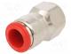 50030-10-1/4 - Push-in fitting, straight, -0.99÷20bar, nickel plated brass