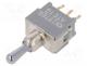 Switch  toggle, Pos  3, SPDT, (ON)-OFF-(ON), 0.05A, 0.05A, ATE, 50m