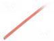 Insulating tube, fiberglass, brick red, -60÷250C, Øint  1.5mm