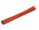 Insulating tube, fiberglass, brick red, -60÷250C, Øint  10mm