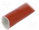 Insulating tube, fiberglass, brick red, -60÷250C, Øint  22mm