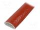 Insulating tube, fiberglass, brick red, -60÷250C, Øint  35mm