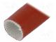 Insulating tube, fiberglass, brick red, -60÷250C, Øint  30mm