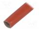 Insulating tube, fiberglass, brick red, -60÷250C, Øint  16mm