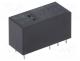 Relay  electromagnetic, DPDT, Ucoil  12VDC, Icontacts max  8A, G2RL