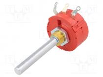 Potentiometer  shaft, single turn, 1k, 2W, 10%, 6mm, Shaft  smooth