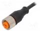 Cable  for sensors/automation, M12, PIN  4, straight, 5m, plug, 4A