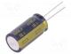 Capacitor  electrolytic, low ESR, THT, 6800uF, 10VDC, Ø16x31.5mm