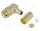 Connector  SMA, plug, male, angled 90, RG58, crimped, for cable