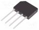 Bridge rectifier  single-phase, Urmax  800V, If  2A, Ifsm  60A, flat