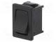 ROCKER, SPDT, Pos  2, (ON)-OFF, 10A/250VAC, black, IP40, none, 100m
