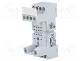 Socket, PIN  8, 12A, 300VAC, on panel,for DIN rail mounting