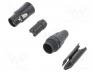 Connector  XLR, plug, female, XX, 16A, PIN  3, straight, for cable