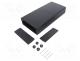 Enclosure  with panel, X  128mm, Y  258mm, Z  47mm, ABS, black