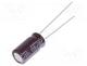Capacitor  electrolytic, low ESR, THT, 120uF, 35VDC, Ø8x15mm, �20%