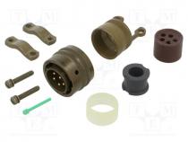 PT06E1405PSR - Connector  military, plug, male, PIN  5, PT/451, 13A, 600V, straight