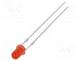 OSR5JA3Z74A - LED, red, 3mm, 220÷330mcd, 70�, Front  convex, 1.8÷2.6VDC