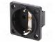 Connector  AC supply, socket, 2P+PE, 250VAC, 16A, black, PIN  3