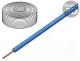 Wire, LiY, stranded, Cu, 0.25mm2, PVC, blue, 100V, 10m, Class  5