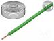 Wire, LiY, stranded, Cu, 0.25mm2, PVC, green, 100V, 10m, Class  5