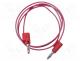 Test lead, 5A, banana plug 4mm,both sides, Urated  300V, Len  0.3m
