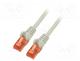 Patch cord, U/UTP, Cat 6, RJ45 plug,both sides, stranded, Cu, 0.5m