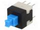 Microswitch TACT, DPDT, Pos  2, 0.1A/30VDC, THT, none, 1.6N, 8x8mm