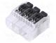 Quick splice, 32A, 450V, for cable, spring clamp, 0.24mm2, ways  1