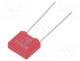 Capacitor  polyester, 100nF, 40VAC, 63VDC, 5mm, �5%, 2.5x6.5x7.2mm