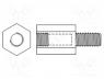 KEYS25505 - Screwed spacer sleeve, hexagonal, polyamide, M3, M3, L  20mm