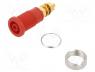 SEB2600G-RT - Laboratory connector  4mm banana, socket, 1kVDC, 32A, red, screw