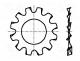 Washer, externally serrated, M3, D=6mm, h=0.4mm, DIN 6797A