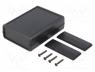 Varius Boxes - Enclosure  with panel, 1593, X  66mm, Y  91mm, Z  28mm, ABS, black