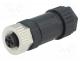 M12T-04BFFB-SL7002 - Connector  M12, plug, PIN  4, female, straight, IP67, screw terminal