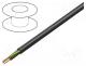 Wire, H05VV-F, 3G1mm2, stranded, Cu, PVC, black, 300V,500V