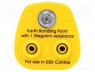 Earthing plug, ESD, yellow, 1M�