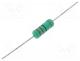 Resistor  wire-wound, 20�, THT, 5W, �5%, 0.75x28mm, 6.5x17.5mm