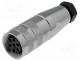 Connector  M16, plug, female, PIN  7, 5A, 300V, C091D, soldering, 360�