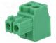 Connector  pluggable terminal block, plug, female, 8A, 160V, green