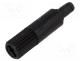 Knob, shaft knob, black, h  18.7mm, for mounting potentiometers