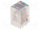 Relay  electromagnetic, Ucoil  24VDC, DPDT, Icontacts max  12A