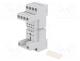 Socket, PIN  8, for DIN rail mounting
