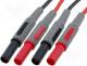 Multimeters - Test lead PVC 1.2m 10A red and black 2x test lead