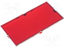 5M/821P - Front panel, red, Man.series  MODULBOX